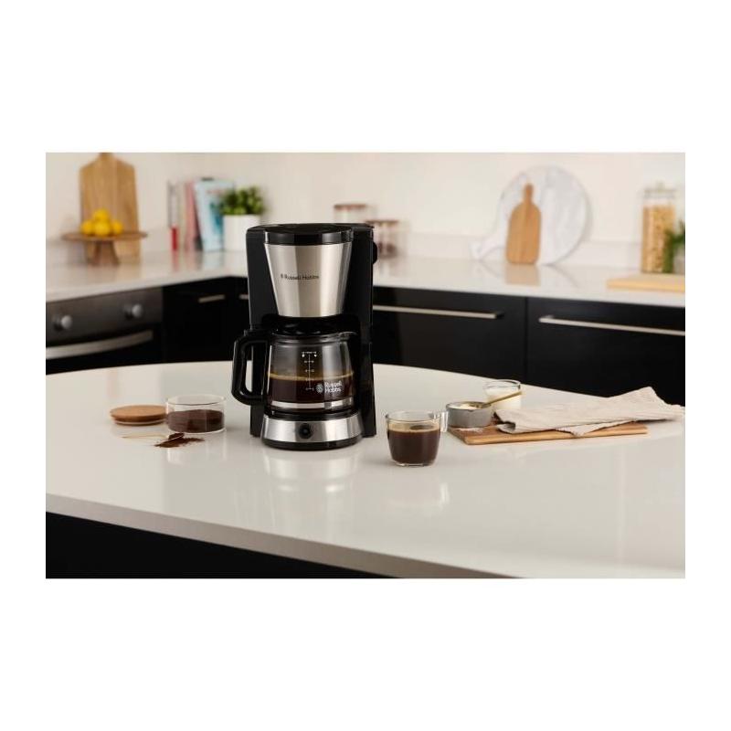 Cafetière Russell Hobbs Heaton 1,25 L Noir/Inox - Design Moderne