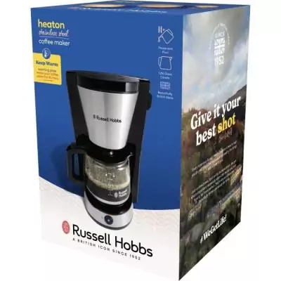 Cafetière Russell Hobbs Heaton 1,25 L Noir/Inox - Design Moderne