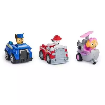 Pack de 3 véhicules rétro friction La Pat' Patrouille - Figurine miniature
