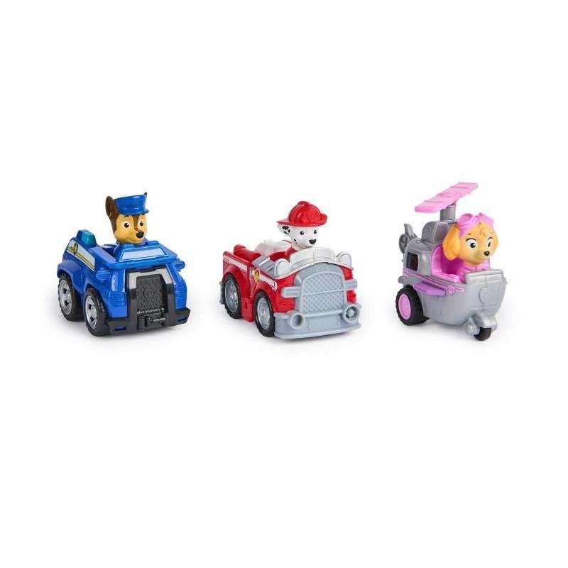 Pack de 3 véhicules rétro friction La Pat' Patrouille - Figurine miniature