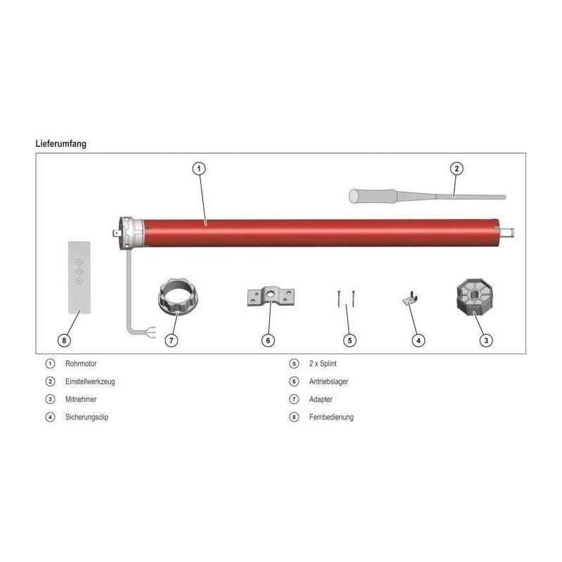 Moteur volet roulant radio + télécommande RM10MSB - SUPERROLLO - SR20906