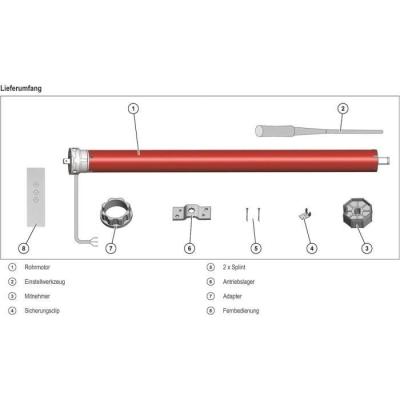 Moteur volet roulant radio + télécommande RM30MMB - SUPERROLLO - SR20935 - 60 mm - 30 Nm