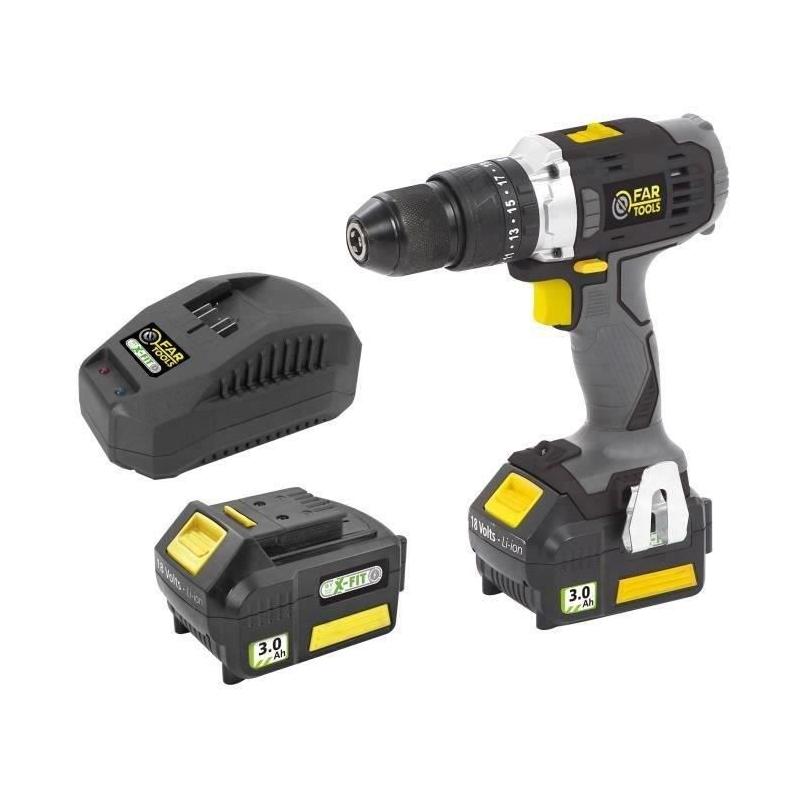 PACK X-FIT « GROS OEUVRE » 3 machines 18V + 2 batteries 18V 3.0Ah