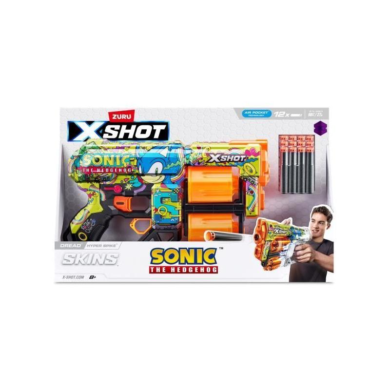 Lanceur de fléchettes X-SHOT Dread SONIC - Double canons rotatifs - Capacité 12 fléchettes