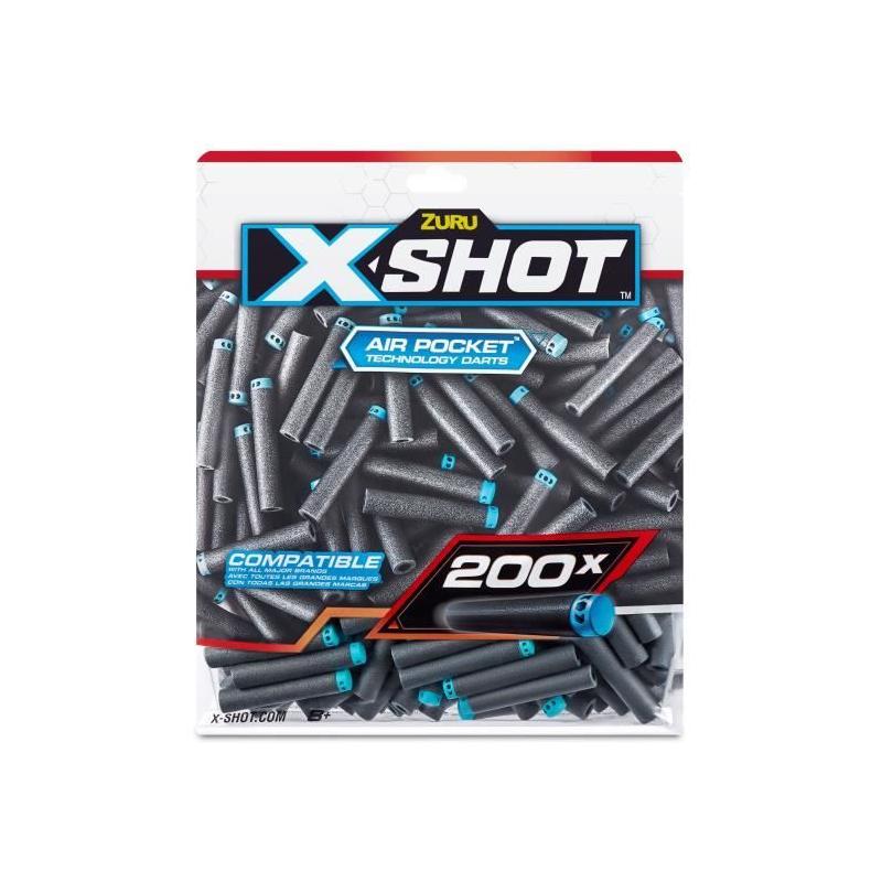 Recharge de fléchettes ZURU X-SHOT Excel Pack 200 - Technologie à poche d'air