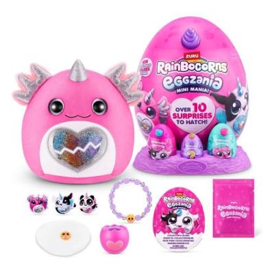 Peluches surprises ZURU - Eggzania Mini Surprise S1 - 10 surprises - 6 modèles - Moelleuse