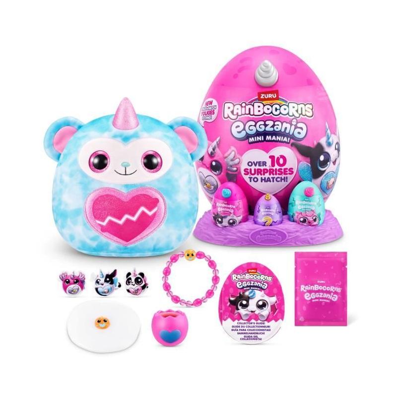 Peluches surprises ZURU - Eggzania Mini Surprise S1 - 10 surprises - 6 modèles - Moelleuse
