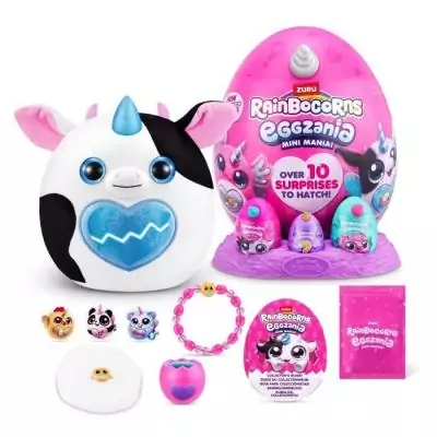 Peluches surprises ZURU - Eggzania Mini Surprise S1 - 10 surprises - 6 modèles - Moelleuse