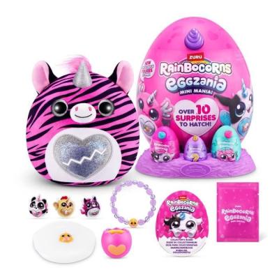 Peluches surprises ZURU - Eggzania Mini Surprise S1 - 10 surprises - 6 modèles - Moelleuse
