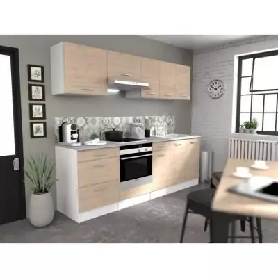 Meuble bas 2 portes + 2 tiroirs OSLO - Chene Jackson
