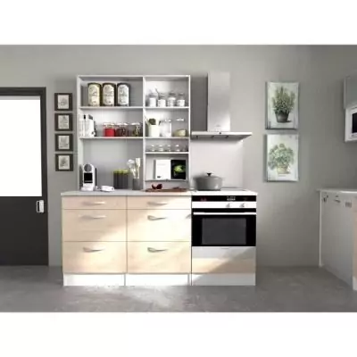 Meuble bas 2 portes + 2 tiroirs OSLO - Chene Jackson