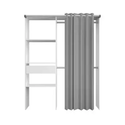 Dressing ARTIC avec rideau blanc - Made in France