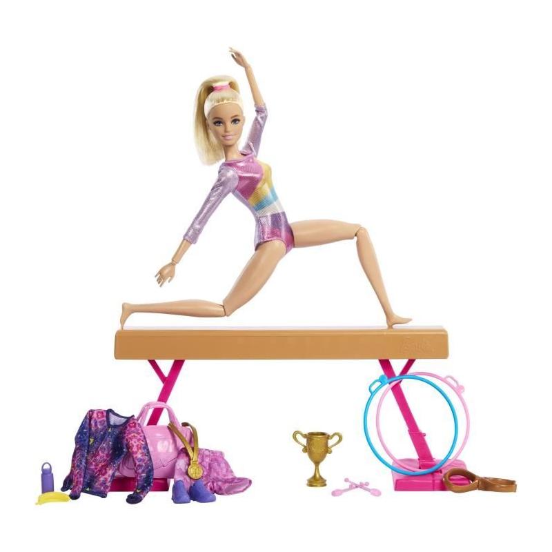 Coffret Barbie Gymnastique avec plus de 10 accessoires - Poupée incluse