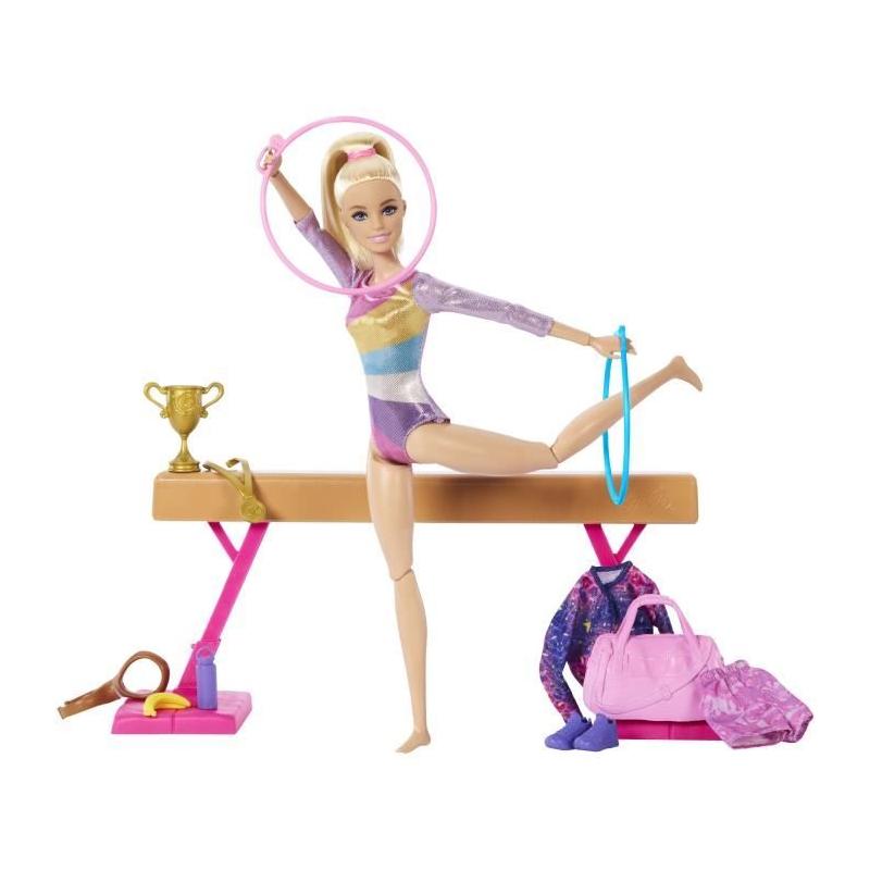 Coffret Barbie Gymnastique avec plus de 10 accessoires - Poupée incluse