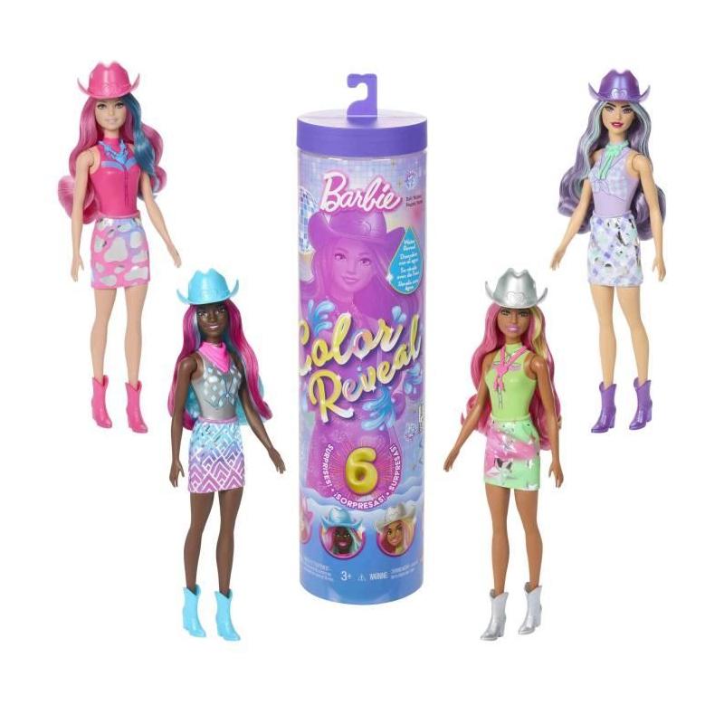 Poupée Barbie Color Reveal Disco Country Star - 6 Surprises