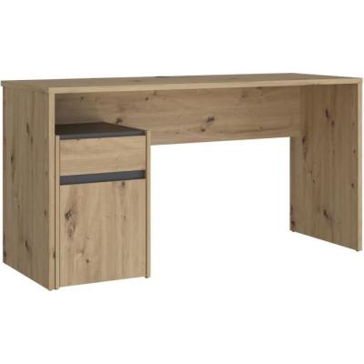 Bureau MODULTRICK Chene/Gris foncé - 140 x 52,7 x 72,5 cm