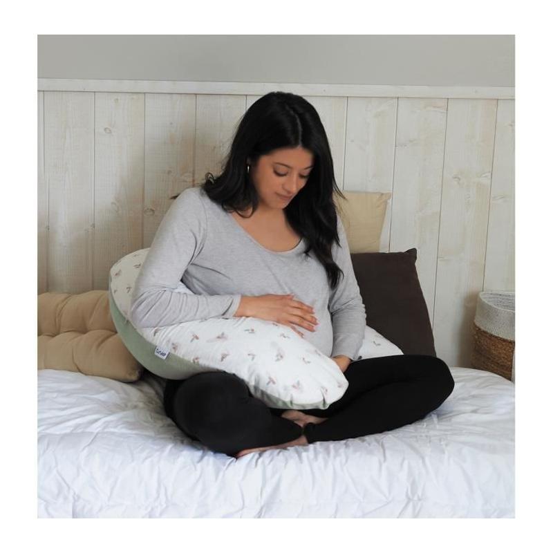 Coussin de Grossesse et d'Allaitement TINEO 3 en 1 Multirelax - Éponge Vert