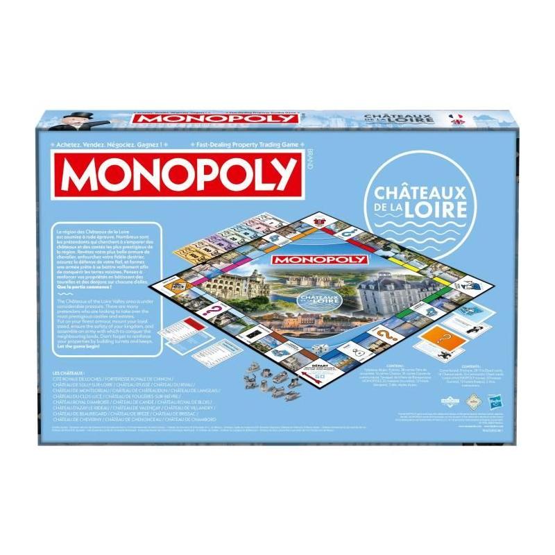 Découvrez le MONOPOLY Chateaux de la Loire - Jeu de société pour des heures de jeu passionnantes!
