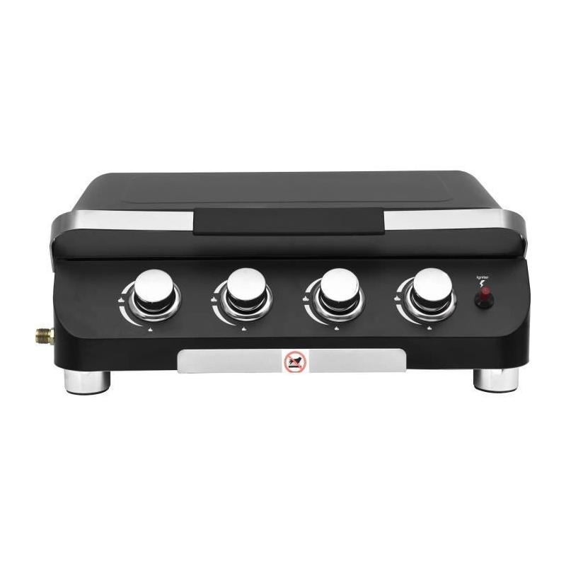 Plancha à gaz COOKING BOX PALMA - 4 feux - Noir - 70 x 55 x 29 cm