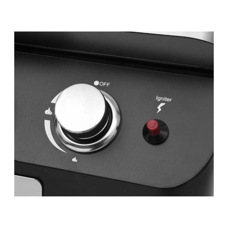 Plancha à gaz COOKING BOX PALMA - 4 feux - Noir - 70 x 55 x 29 cm