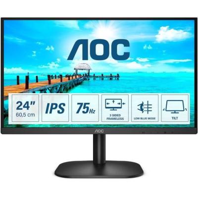 Écran PC AOC 24B2XH 23,8" FHD IPS 75Hz 4ms - Noir