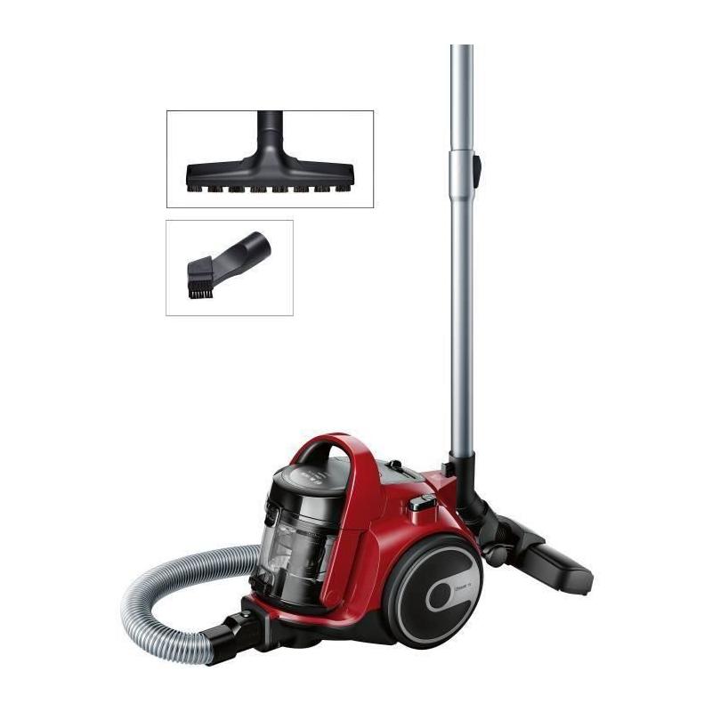 Aspirateur sans sac rouge BOSCH BGC05AAA2: Puissant et éco-responsable