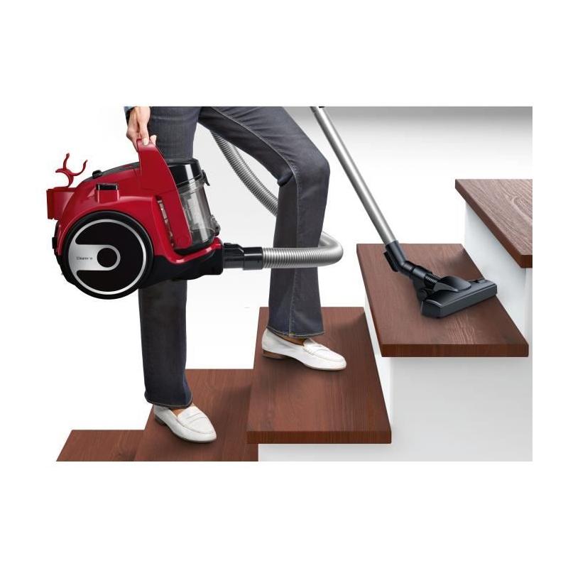 Aspirateur sans sac rouge BOSCH BGC05AAA2: Puissant et éco-responsable