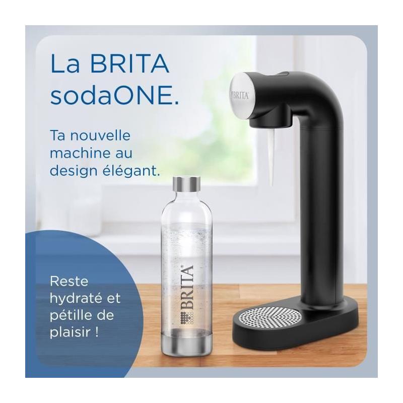 Machine à eau pétillante BRITA sodaONE blanche - Gazéifiez votre eau à la maison !
