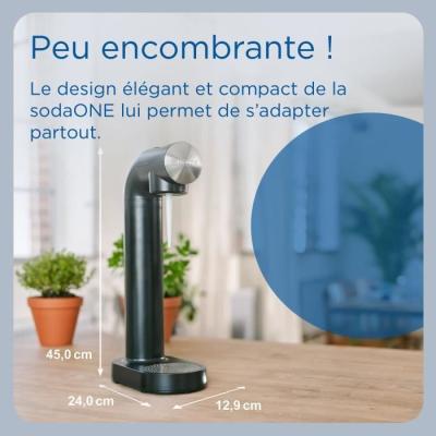 Machine à eau pétillante BRITA sodaONE blanche - Gazéifiez votre eau à la maison !