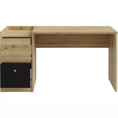 Bureau COXIM Chêne/Noir - Compact et Élégant