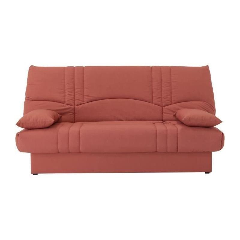 Banquette clic clac 3 places - Tissu Terracotta - Style contemporain
