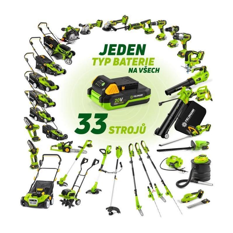 Chargeur double FIELDMANN pour batteries 20V - Charge 2Ah en 60 min - Compatible 2Ah, 4Ah