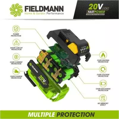 Batterie FIELDMANN - 20V - 8Ah, Compacte et Performante! Batterie FIELDMANN - 20V - 8Ah, Compacte et Performante!