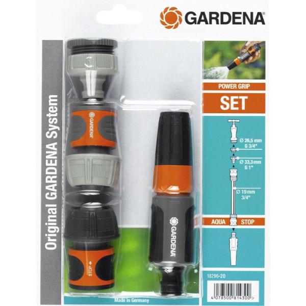 GARDENA Nécessaire de base 20/27 – Adapté tuyau Ø19mm – Compatibilité Original GARDENA System –Kit complet– Garantie