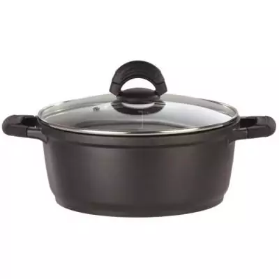Faitout fonte d'aluminium GSW 28 cm Induction Noir • FAITOUT - MARMITE