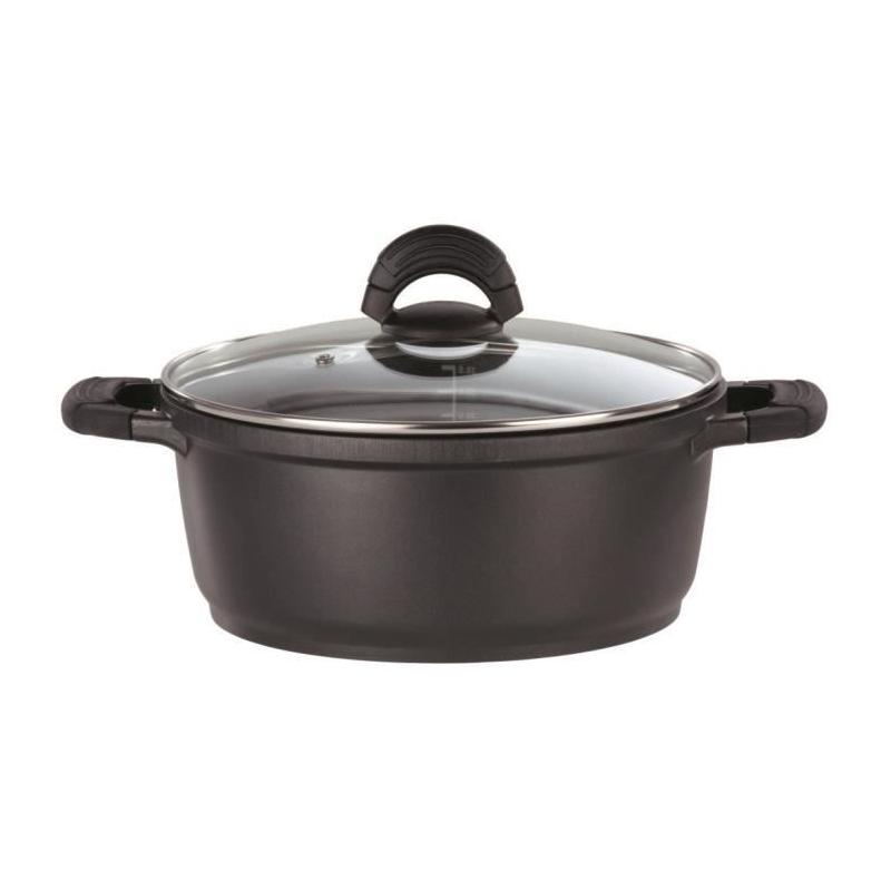 Faitout fonte d'aluminium GSW 28 cm Induction Noir • FAITOUT - MARMITE