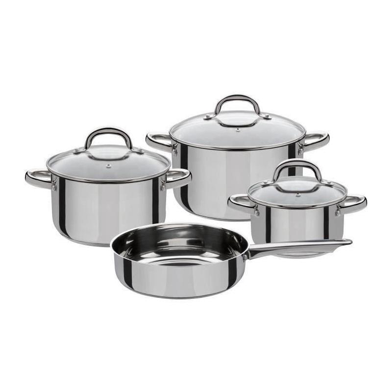 Ensemble batterie de cuisine GSW Montreal 4pcs - Induction - Acier inoxydable
