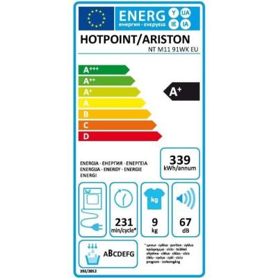 Sèche-linge pompe à chaleur HOTPOINT NTM1191WKEU - 9 kg - Blanc