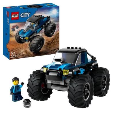 LEGO 60402 City Le Monster Truck Bleu - Jouet Camion Tout-Terrain Fun!