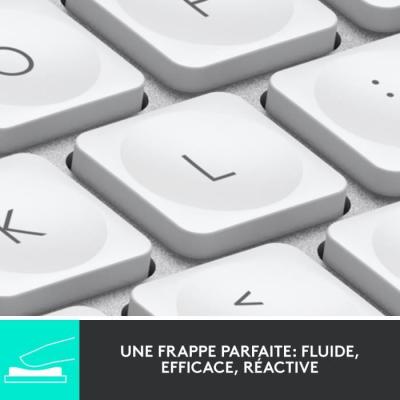 Clavier Logitech MX Keys Mini - Sans fil - Rétroéclairé - Gris clair