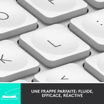 Clavier Logitech MX Keys Mini - Sans fil - Rétroéclairé - Gris clair