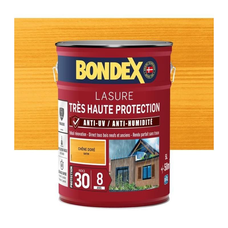 BONDEX Lasure 8 ans Indice 30 Chêne Doré Satin 5L
