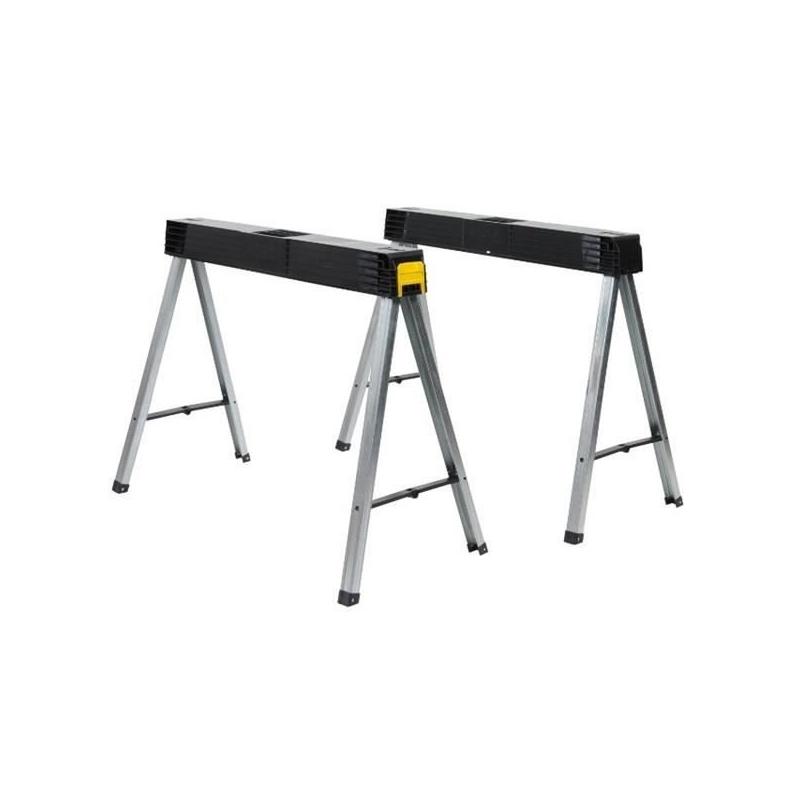 Lot de 2 tréteaux pliables STANLEY - Pratiques et robustes