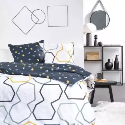 Parure de lit TODAY Sunshine 2 personnes 260x240cm - Motifs en coton