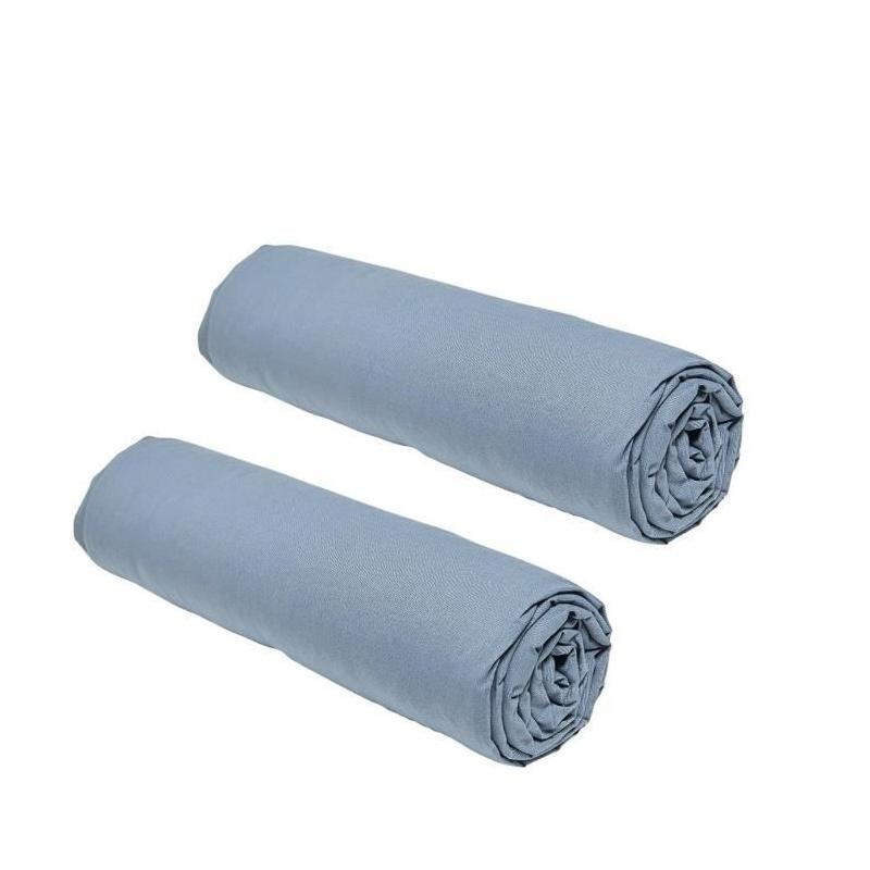 Lot de 2 draps housses en coton TODAY Essential - Taille 140 x 190 cm