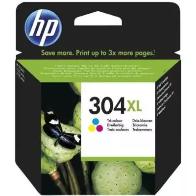 Cartouche d'encre HP 304XL authentique pour DeskJet - Couleurs vives Cartouche d'encre HP 304XL authentique pour DeskJet - Couleurs vives