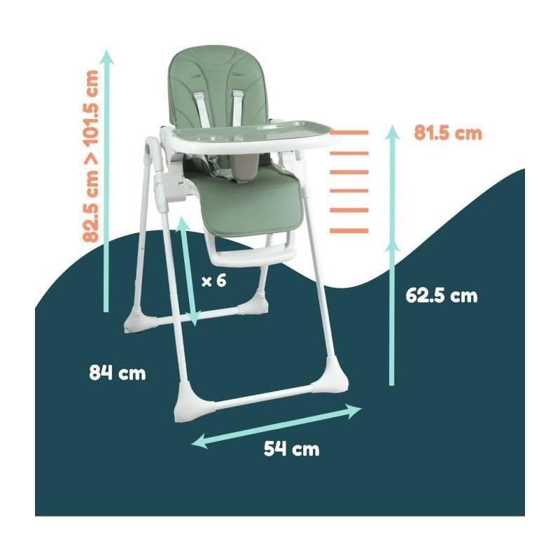 Chaise haute LOOPING - Multifonctions - Compact