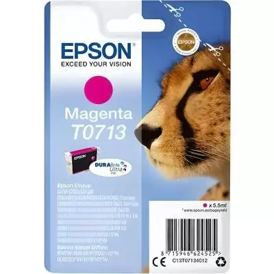 Cartouche d'encre Epson T0713 Magenta - Haute qualité (C13T07134012) Cartouche d'encre Epson T0713 Magenta - Haute qualité (C13T07134012)