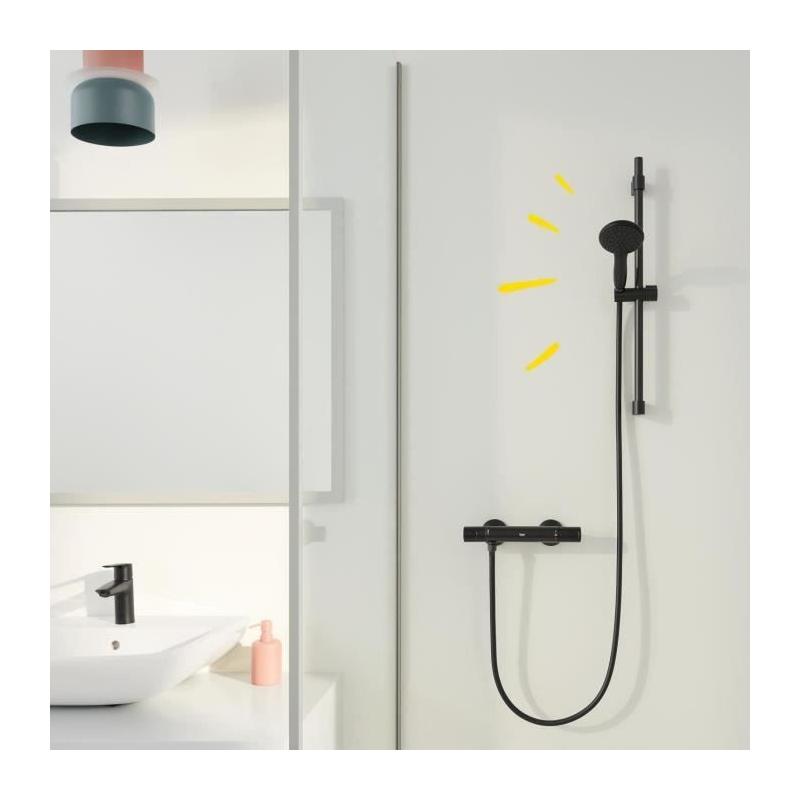 Ensemble de douche GROHE Vitalio Start 110 - Noir et économie d'eau