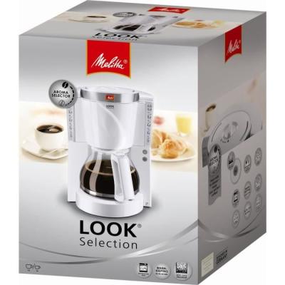 Cafetière Melitta Look IV Selection 1011-03 Blanc/Acier Brossé